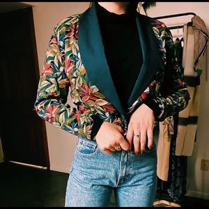vintage floral blazer